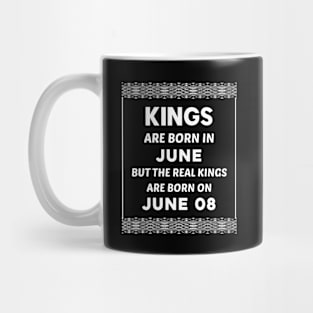 Birthday King White June 08 8th Mug